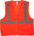 Picture of Hi-Vis 3.88oz PET Mesh 2" Silver Stripe Body Guard® Breakaway Safety Vest